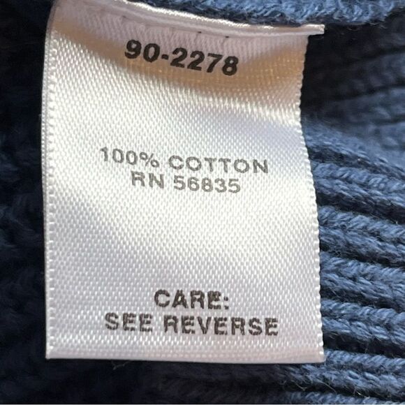 Cabela's Men's Vintage Cotton Sweater Pullover 1/4 Button Royal Blue XL Tall - Picture 5 of 6